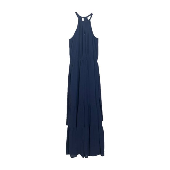 Anthropologie Greylin Tiered Wide Leg Jumpsuit in Navy Size XSP - Picture 1 of 3